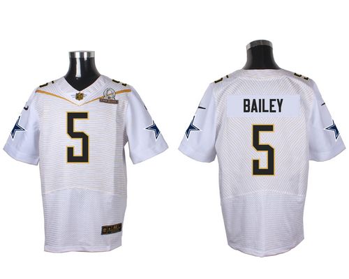 Nike Cowboys #5 Dan Bailey White 2016 Pro Bowl Men's Stitched NFL Elite Jersey